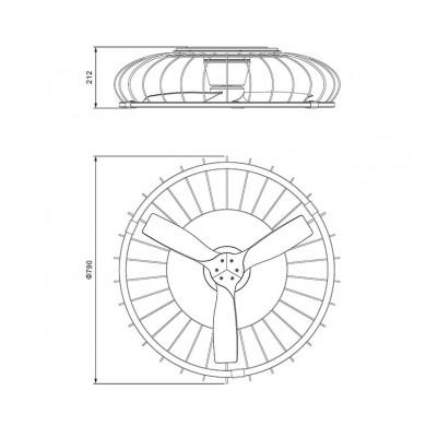 Ventilateur Plafond Nature 79cm Noir MANTRA 7808