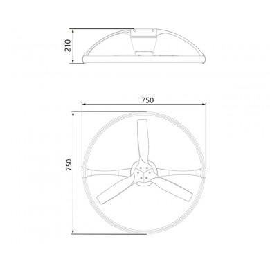 Ventilateur Plafond Nepal Mini 75cm Blanc Bois MANTRA 7803