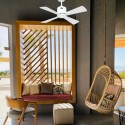 Ventilateur Plafond Eco Neo III 92cm Blanc Gris Clair WiFi