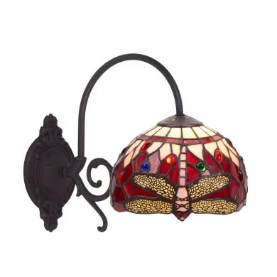 Applique Style Tiffany Belle Rouge 1x40W E14 H29 TIF_1993A1 1993A1 Applique Style Tiffany Belle Rouge 1x40W E14 H29 MYTIFFANY 1993A1