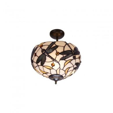 Plafonnier Style Tiffany Pedrera 4x60W E27 H50 MYTIFFANY 224044