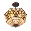 Plafonnier Style Tiffany Hexa 4x60W E27 H48 MYTIFFANY 242244