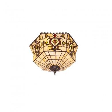 Plafonnier Style Tiffany Hexa 2x60W E27 MYTIFFANY 242500