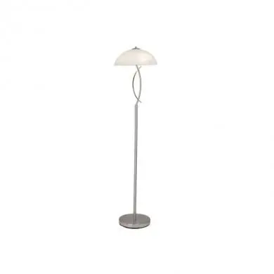 Lampadaire à 2 lumières BOSTON 2x40W E14 ACIER ALBATRE BRI_12858_13 12858/13 Lampadaire à 2 lumières BOSTON 2x40W E14 ACIER ALBATRE BRILLIANT 12858/13