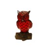 Lampe Style Tiffany Hibou 1x40W E14 Rouge MYTIFFANY 419300