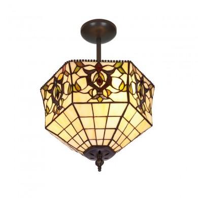 Plafonnier Style Tiffany Hexa 3x60W E27 MYTIFFANY 242544