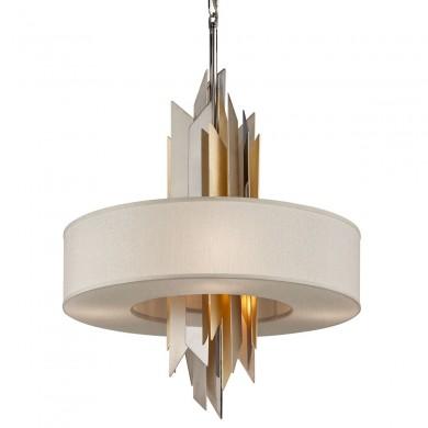 Suspension Modernist 6x40W E14 Or Argent CORBETT LIGHTING 207-46-CE