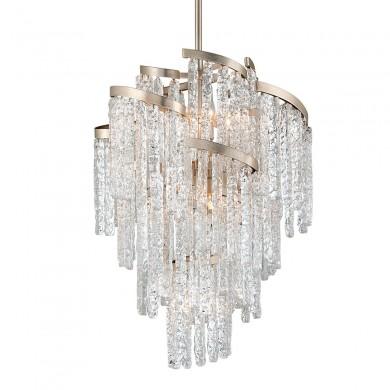 Suspension Mont Blanc 9x40W E14 Argent CORBETT LIGHTING 243-49-CE