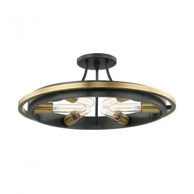 Plafonnier Chambers 6x40W E27 Laiton Bronze HVL_2721-AOB-CE 2721-AOB-CE Plafonnier Chambers 6x40W E27 Laiton Bronze HUDSON VALLEY LIGHTING 2721-AOB-CE
