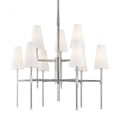 Lustre Bowery 9x5W E14 Nickel HUDSON VALLEY LIGHTING 3734-PN-CE