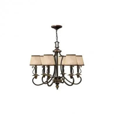 Lustre Plymouth 6x60W Bronze foncé HINKLEY hkplymouth6
