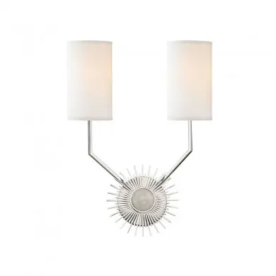 Applique Murale Borland 2x40W E14 Nickel HUDSON VALLEY LIGHTING 5512-PN-CE