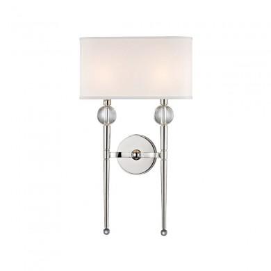 Applique Murale Rockland 2x60W E14 Nickel HUDSON VALLEY LIGHTING 8422-PN-CE