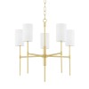 Lustre Olivia 5x40W E14 Laiton MITZI H223805-AGB-CE