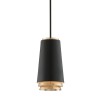 Suspension Fahrenheit 40W E27 Noir Or TROY LIGHTING F5541-CE