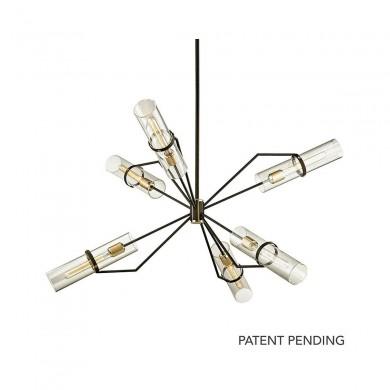 Suspension Raef 6x40W E27 Bronze Laiton TROY LIGHTING F6318-CE