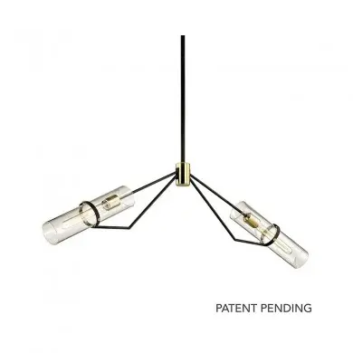 Suspension Raef 2x40W E27 Bronze Laiton HVL_F6319-CE F6319-CE Suspension Raef 2x40W E27 Bronze Laiton TROY LIGHTING F6319-CE
