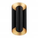 Applique Murale Banks 2x40W E27 Noir Laiton