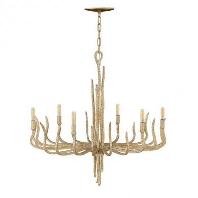 Lustre Spyre Champagne Or 6x60W E14 HINKLEY HK-SPYRE6C CPG