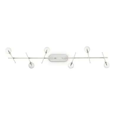 Plafonnier Maracas 6x2W G4 Blanc Laiton IDEAL LUX 200408