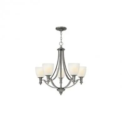 Lustre Truman 5x60W Argent foncé HINKLEY hktruman5