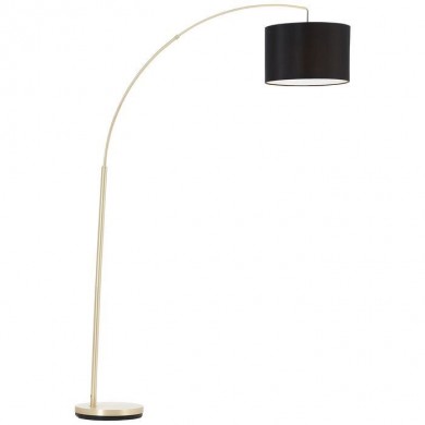 Lampadaire Arqué CLARIE 1x60W E27 Laiton Noir Bri_13258_78 13258/78 Lampadaire Arqué CLARIE 1x60W E27 Laiton Noir BRILLIANT 13258/78