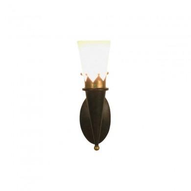 Applique Murale Torcia Corona 1x60W E14 Or Noir HOLLANDER 300 K 1352
