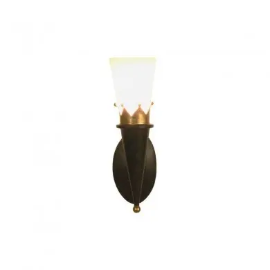 Applique Murale Torcia Corona 1x60W E14 Or Noir HOLLANDER 300 K 1352
