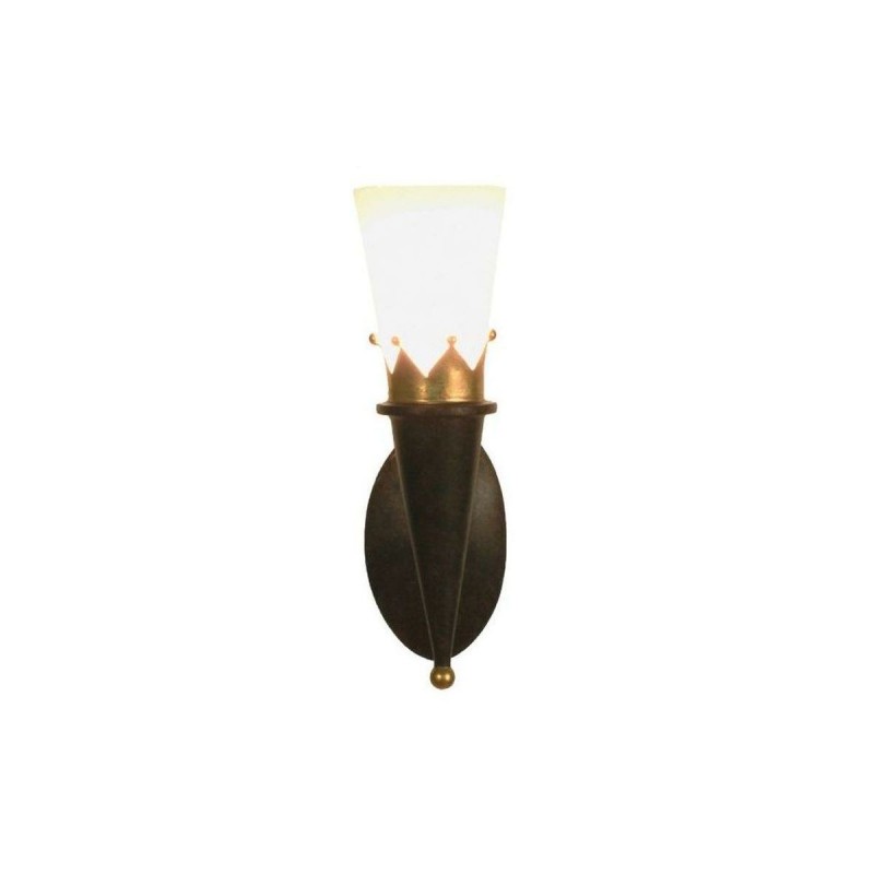 Applique Murale Torcia Corona 1x60W E14 Or Noir HO_300-K-1352 300 K 1352 Applique Murale Torcia Corona 1x60W E14 Or Noir HOLLANDER 300 K 1352