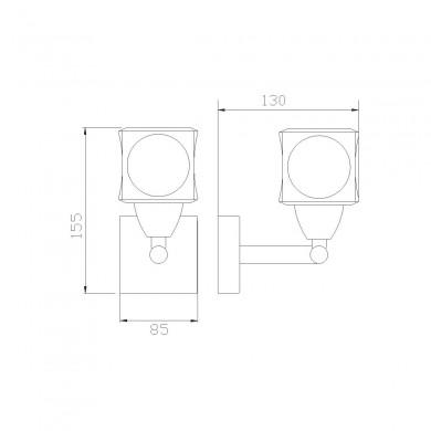 Applique Murale Cuadrax 1x5W G9 LED Nickel Fumé MANTRA 0004029