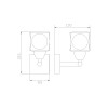 Applique Murale Cuadrax 1x5W G9 LED Nickel Fumé MANTRA 0004029