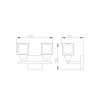 Applique Murale Cuadrax 2x5W G9 LED Nickel Fumé MANTRA 0004030
