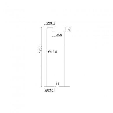 Lampadaire Sal 1x10W GU10 LED Noir Fumé MANTRA 7517