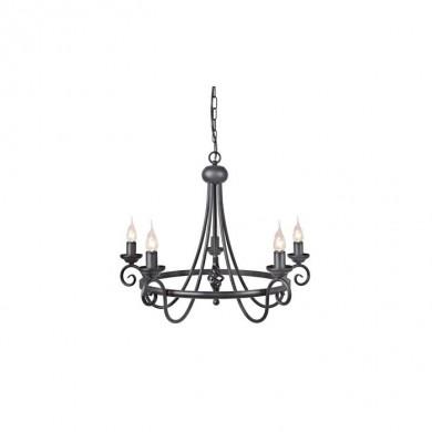 Lustre Harlech 5x60W Noir ELSTEAD LIGHTING hr5blk