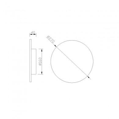 Applique Murale Bora Bora 1x16W Noir Blanc MANTRA C0124