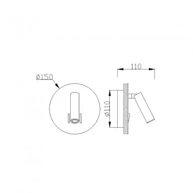 Applique Murale Cayman 1x3+6W Or Blanc 6084 MANTRA 7853