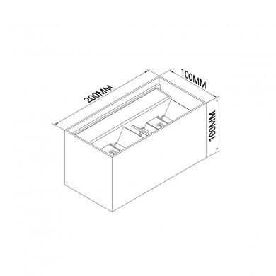 Applique Extérieur Davos 1x24W Blanc Fumé 3000K MANTRA 7816