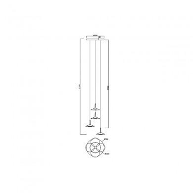 Suspension Orion 1x32W Noir Laiton MANTRA 7476