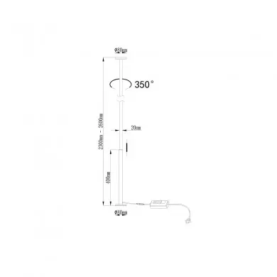 Lampadaire Vertical 1x36W Blanc MAN_7358 7358 Lampadaire Vertical 1x36W Blanc MANTRA 7358