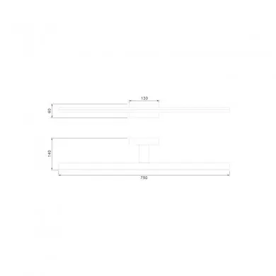 Applique Murale Morne 1x20W Noir MANTRA 7484