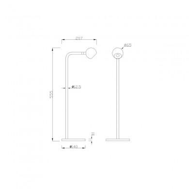 Lampe Eyes 1x6W Noir Fumé H55,5 MANTRA 7511