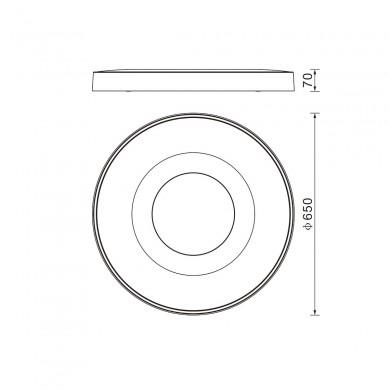 Plafonnier Coin Round 1x100W Noir MANTRA 7561