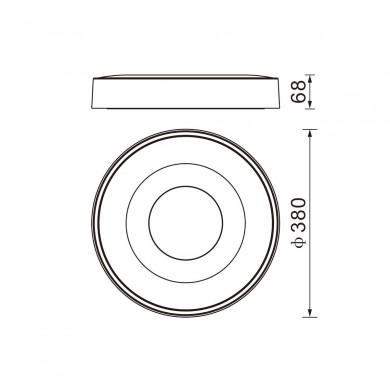 Plafonnier Coin Round 1x56W Blanc MANTRA 7566