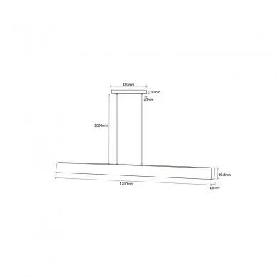 Suspension Hanok 1x38W Blanc 2650LM MANTRA 7540
