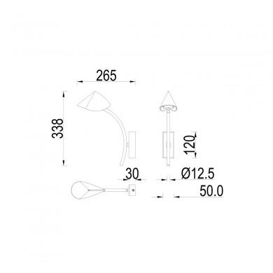 Applique Murale Capuccina 1x6W Blanc MANTRA 7575