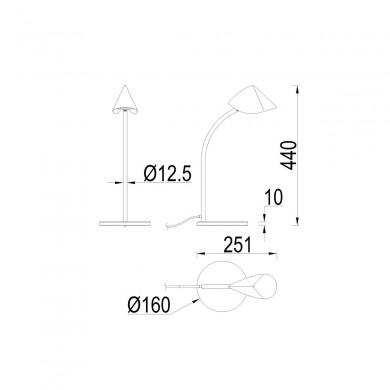 Lampe Capuccina 1x8,5W Blanc H44 MANTRA 7576