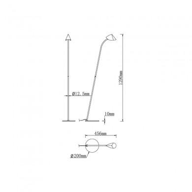 Lampadaire Capuccina 1x8,5W Noir MANTRA 7585