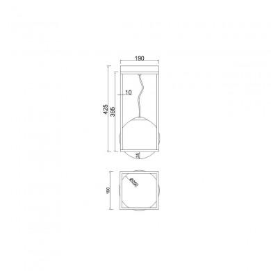 Plafonnier Desigual 1x20W E27 LED Noir Blanc H42,5 MANTRA 7606