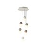 Suspension Galaxia 6x20W E27 LED Ciment Blanc Noir Rond MANTRA 7622