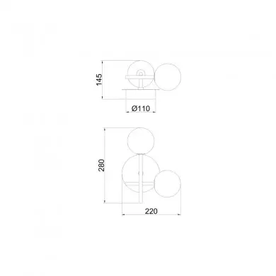 Applique Murale Cellar 2x5W G4 LED Noir Blanc MANTRA 7635